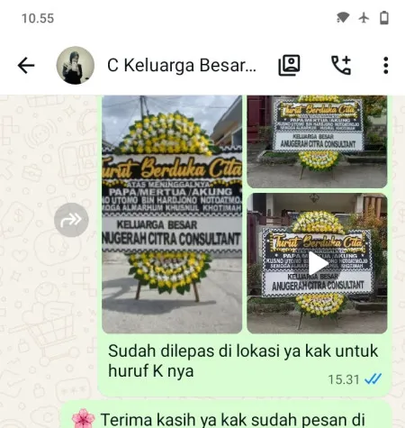Pengiriman Papan Bunga Duka Kelapa Gading Barat